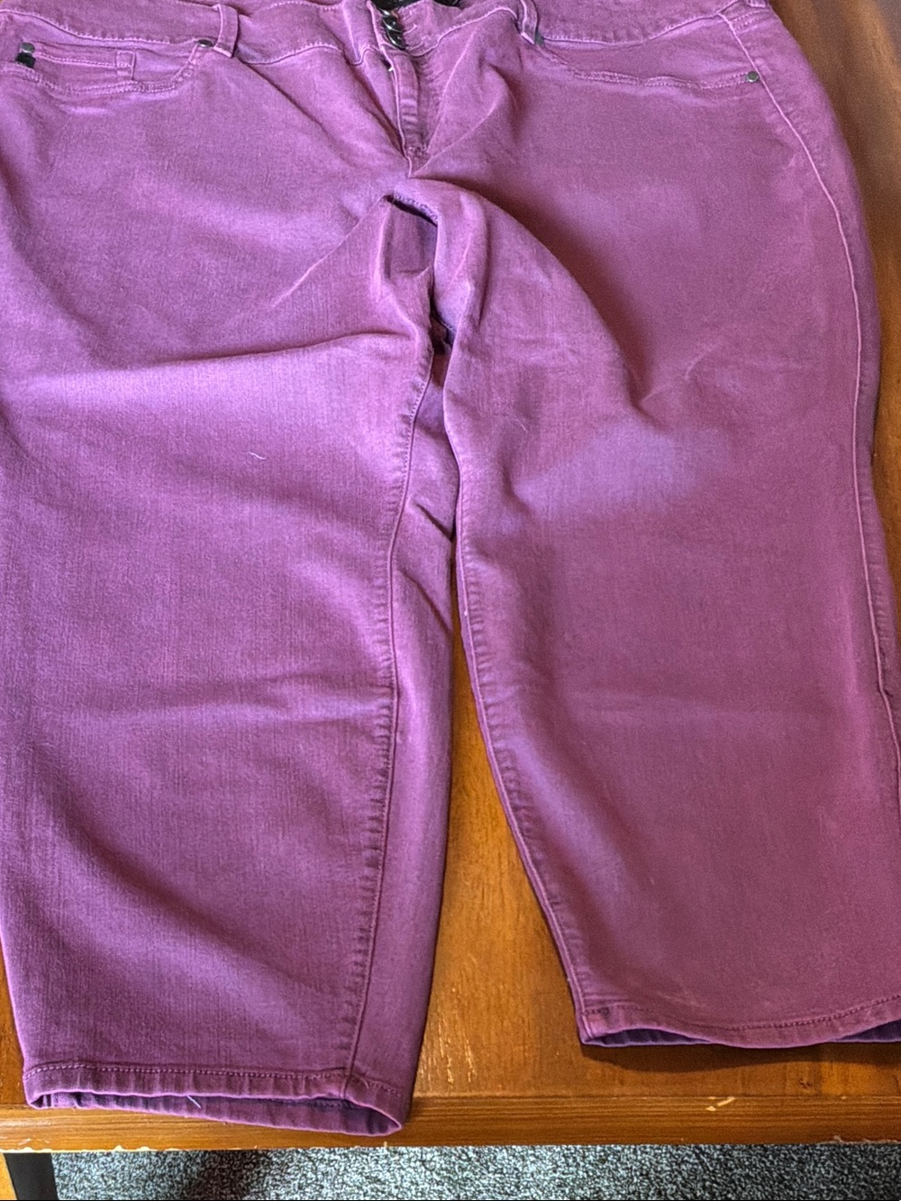torrid Plum Stretch Denim Capri Pants
